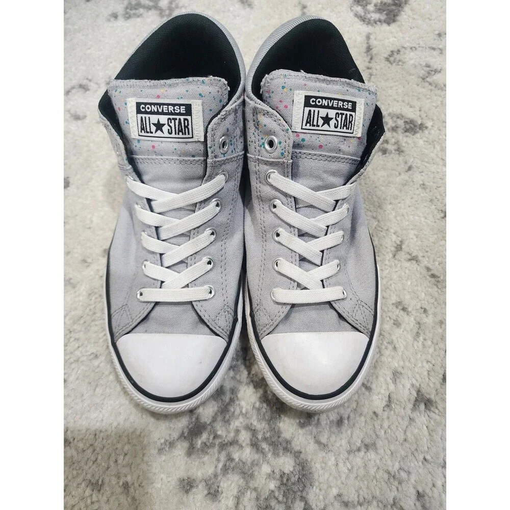 Converse Youth Sz 6 Chuck Taylor All-Star Madison Galaxy Dust Mid White Slip On
